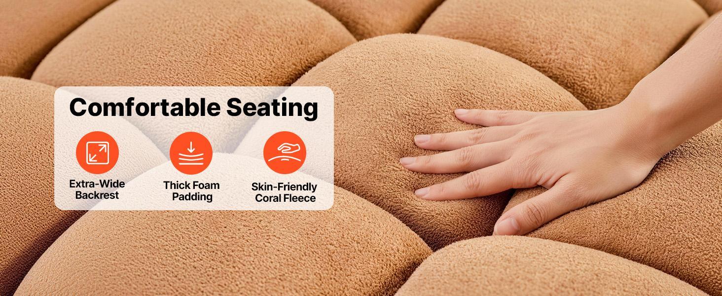 VEVOR Floor Chair, 14 Adjustable Positions Folding Floor Gaming Chair with Back Support, Sturdy Metal Frame with Recycled Foam and Coral Fleece Surface, Multifunctional for Reading, Relaxing, Brown