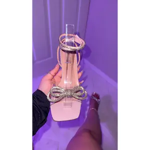 Evelyn Rhinestone Heels - Nude