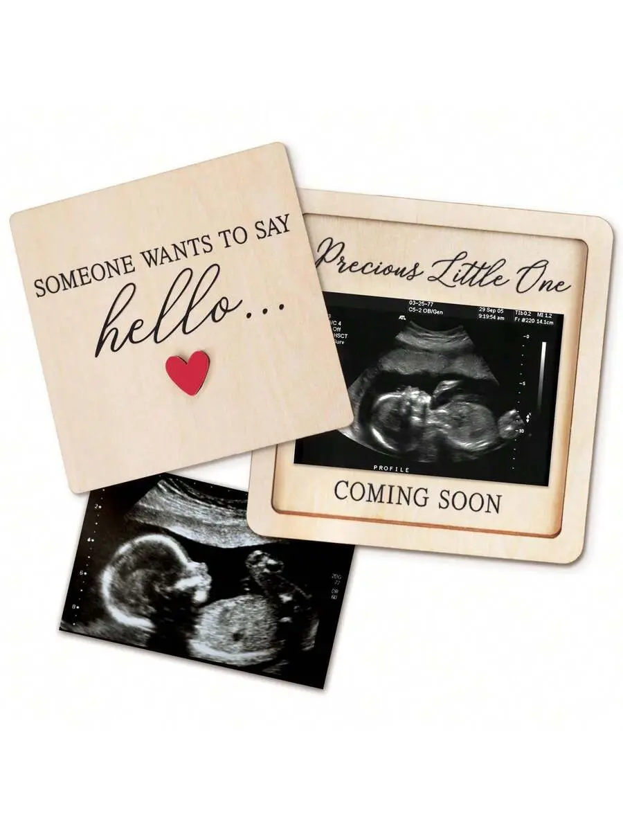 PULSE Baby Reveal Gift Box For Grandparents, Pregnancy Announcement Set With Ultrasound Photo Frame, Family Keepsake Gift