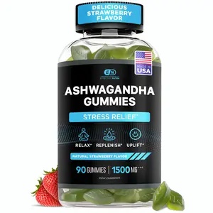 Effective Nutra Ashwagandha Gummies 1500 mg - Stress Relief, Calm Mood, Immune & Energy Support - Natural Strawberry Flavor - 90 Count