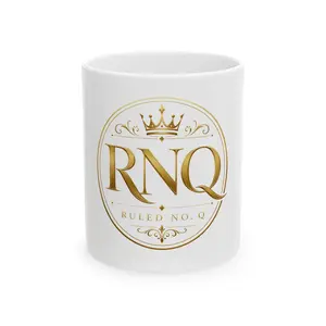Gold RNQ Logo Ceramic Mug | 11oz 15oz
