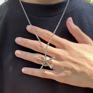 Anime Bleach Quincy Necklace - Silver Chain with Bleach Inspired Pendant - Unique Design for Various Occasions