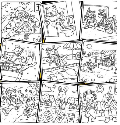 Cozy Crime Scenes 2: A Parodic Cute and Comfy Coloring Book for Adults – 40 Hand-Drawn Hygge vibes Crime Scenes to Color for Stress Relief: The ... friends who love coloring - but not for kids