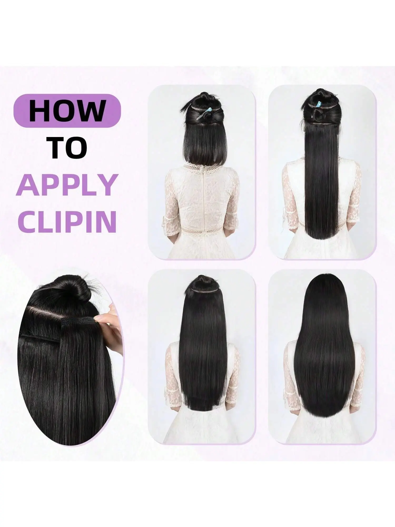 18 Inch 100g 8pcs Clip In Hair Extensions Real Remy Human Hair Straight Amazon.com : LORIEN Clip in Hair Extensions Real Human Hair  main image 2