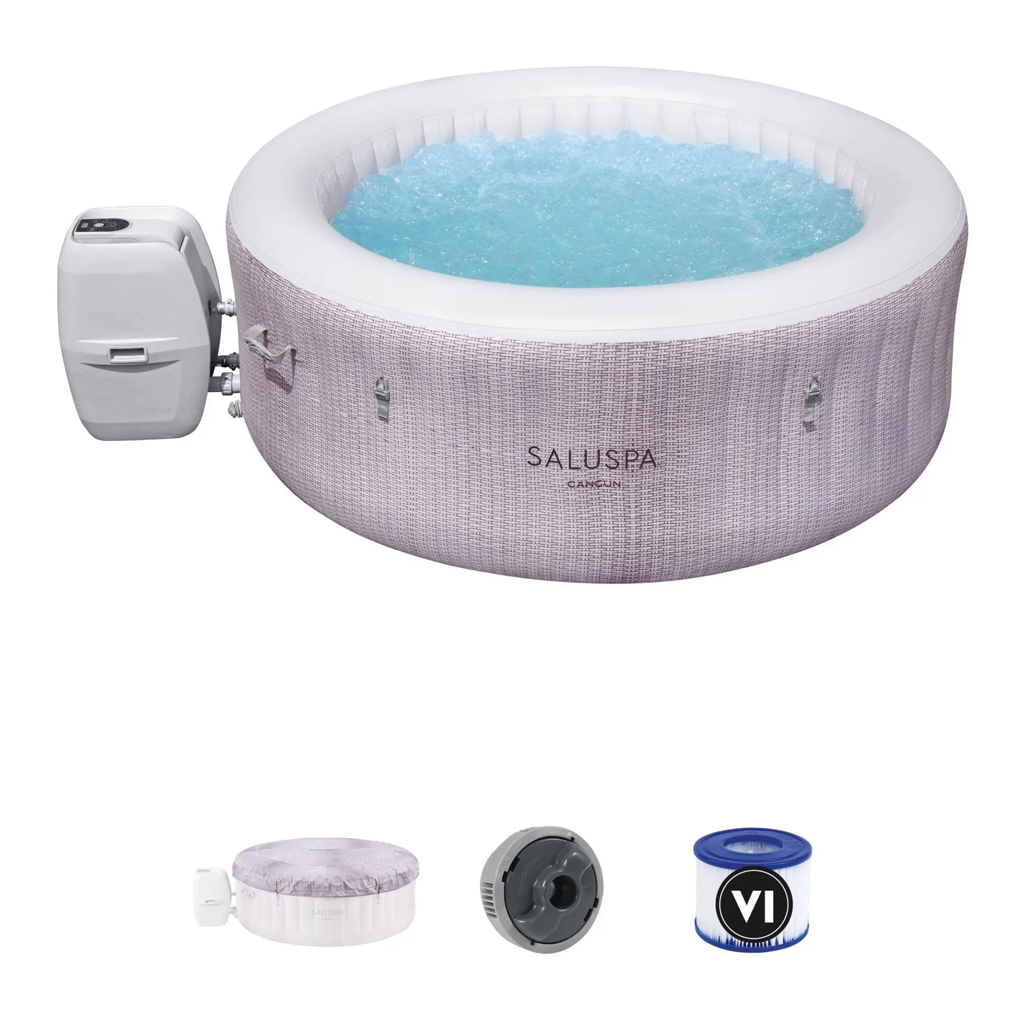 Cancun by Bestway 2-4 Person Inflatable Heated Hot Tub Cancun by Bestway 2-4 Person Inflatable Heated Hot Tub