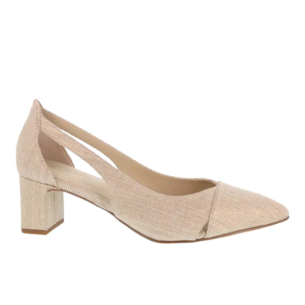 Cole Haan Womens Caia Pointed Toe Slingback Pumps Dress Casual Casual High Heel 3" & Up - Beige Cole Haan Womens Caia Pointed Toe Slingback Pumps Dress Casual Casual High Heel 3" & Up - Beige