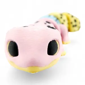 Pastel Leopard Gecko – Articulated 3D Printed Collectible | Colorful Desk or Shelf Decor