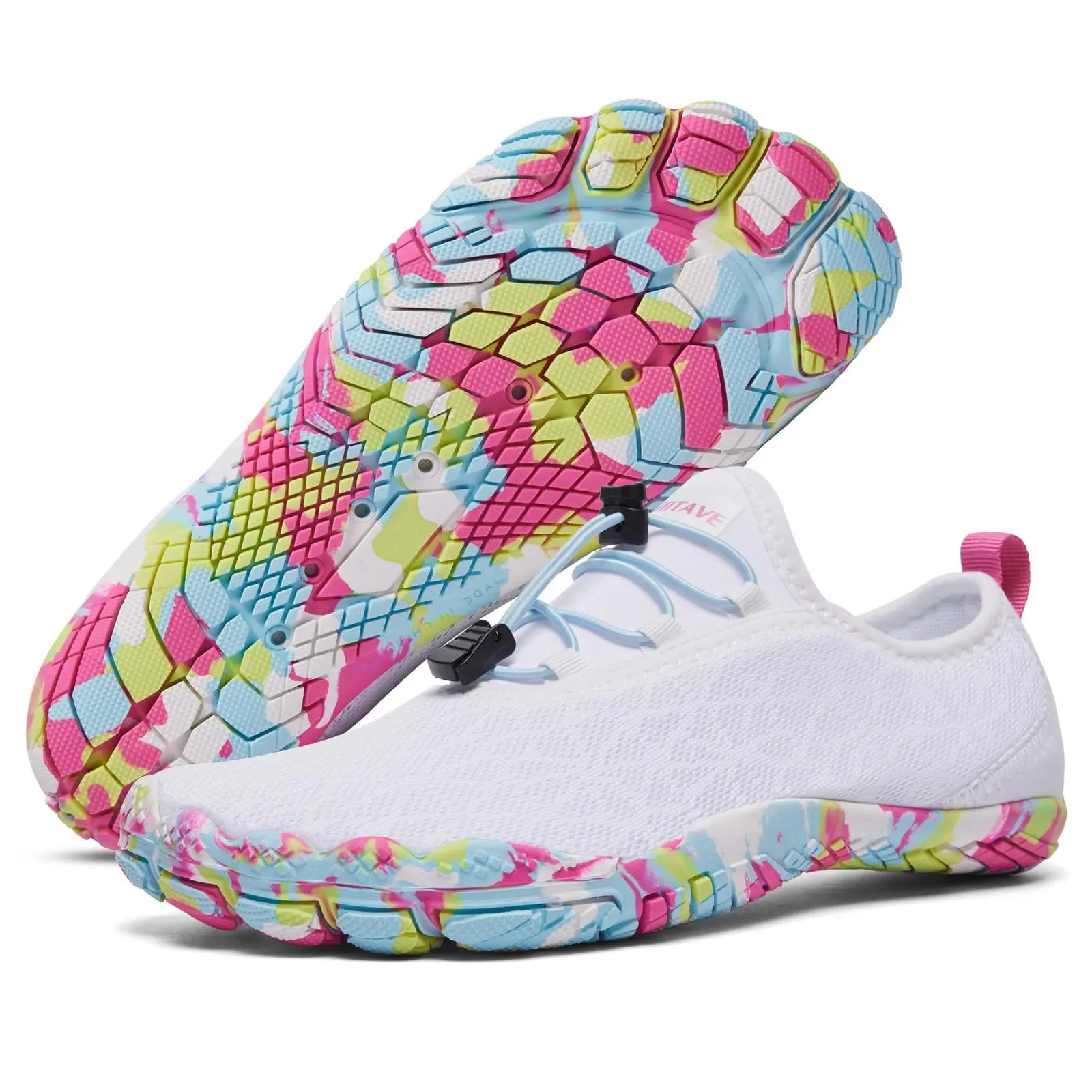HIITAVE Women's Camouflage Walking Shoes – Quick-dry Barefoot Water Shoes Suitable for the Beach, Swimming, Surfing, Hiking, Diving and Everyday Wear