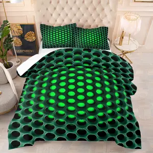 Alien hole pattern, including 1 quilt and 1 or 2 pillowcases without pillow cores, soft bedroom decorations for children and adults, suitable as birthday and moving holiday gifts, Soft Breathable Bedding