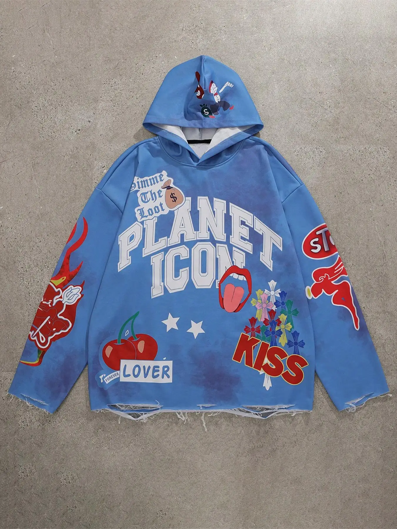 Men's Heart & Letter Print Graphic Hoodie, Regular Fit Casual Fashion Long Sleeve Hooded Sweatshirt for Daily Holiday Outdoor Wear, Men Clothes for Sp