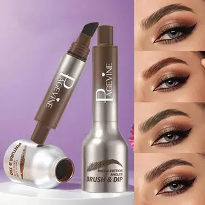 Waterproof Long-Lasting Eyebrow Gel with Brush, Smudge-Proof Liquid Eyeliner, Precise Natural Brow Shape, Recyclable