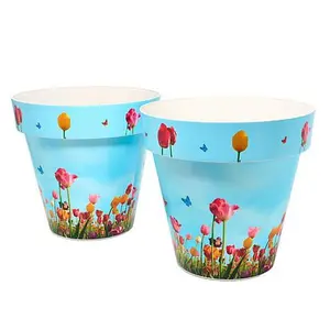 GreanBase Greanbase 15" Printed Planters - Set of 2