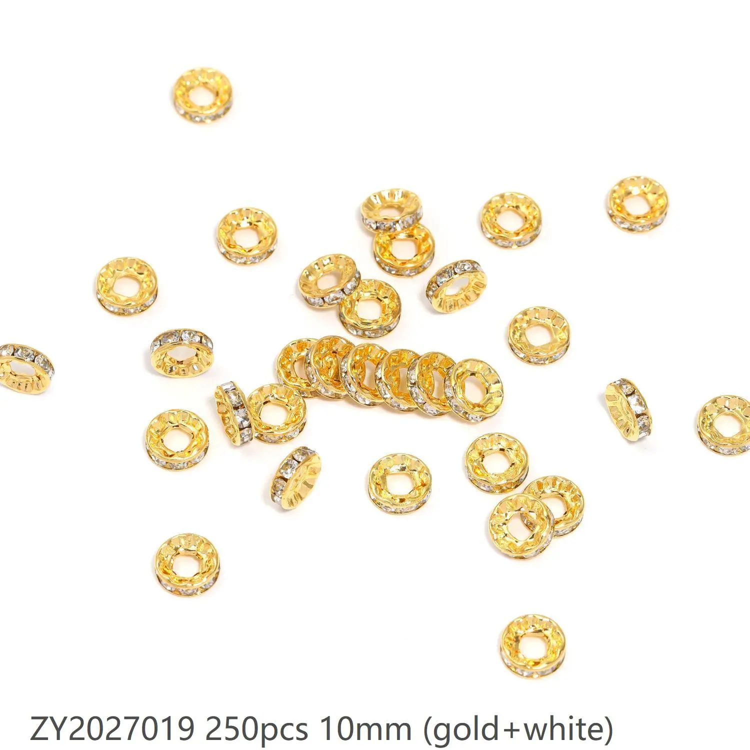 #132 (10mm 250pcs) Gold white ZY2027019