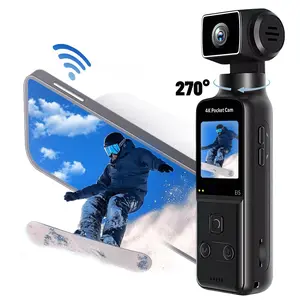 Handheld Gimbal Anti Shake Camera, HD Outdoor 4K Pocket Sports Camera, WiFi Hotspot, Mobile Phone Connection for Viewing, Portable Vlog Camera