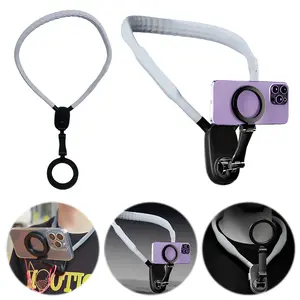 Magnetic Neck Phone Mount – Quick Release Holder for iPhone 12–15 | Vlogging & Live Streaming Accessory