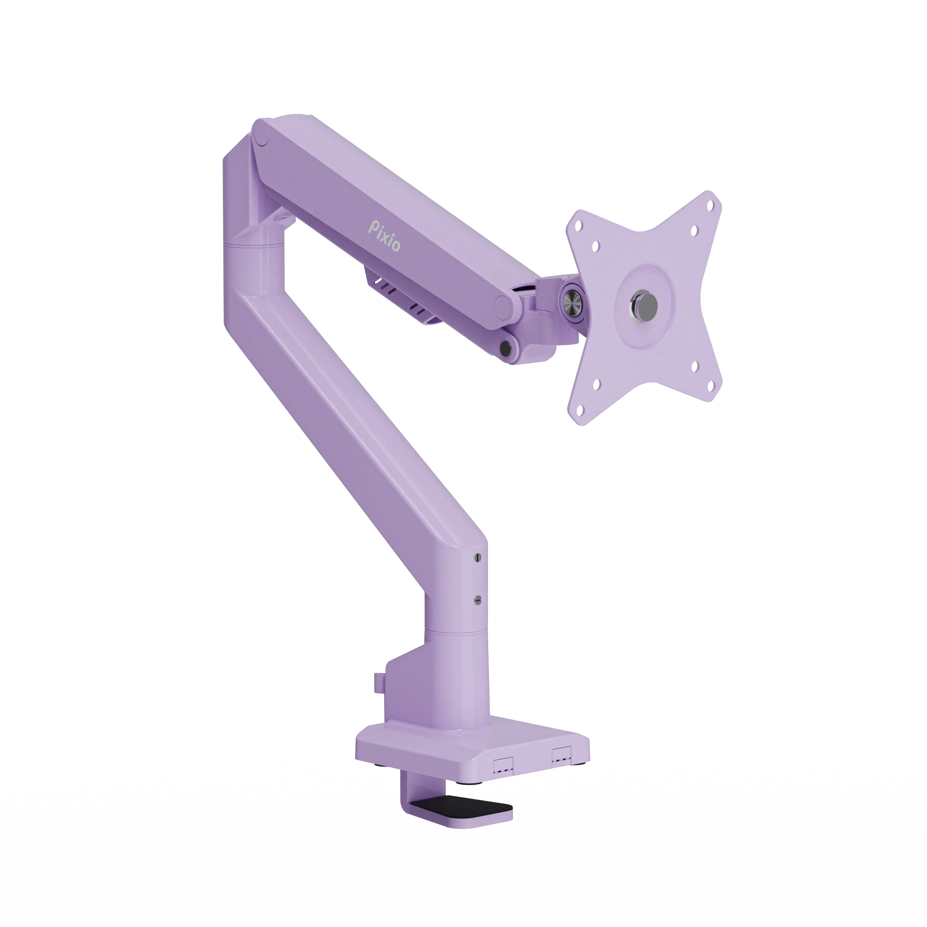 Pixio PS1S Wave Single Monitor Arm - Adjustable Monitor Stand with Height Adjust, High-Quality PC Accessories for Gamers, Gaming Setup Accessories Desk Solution