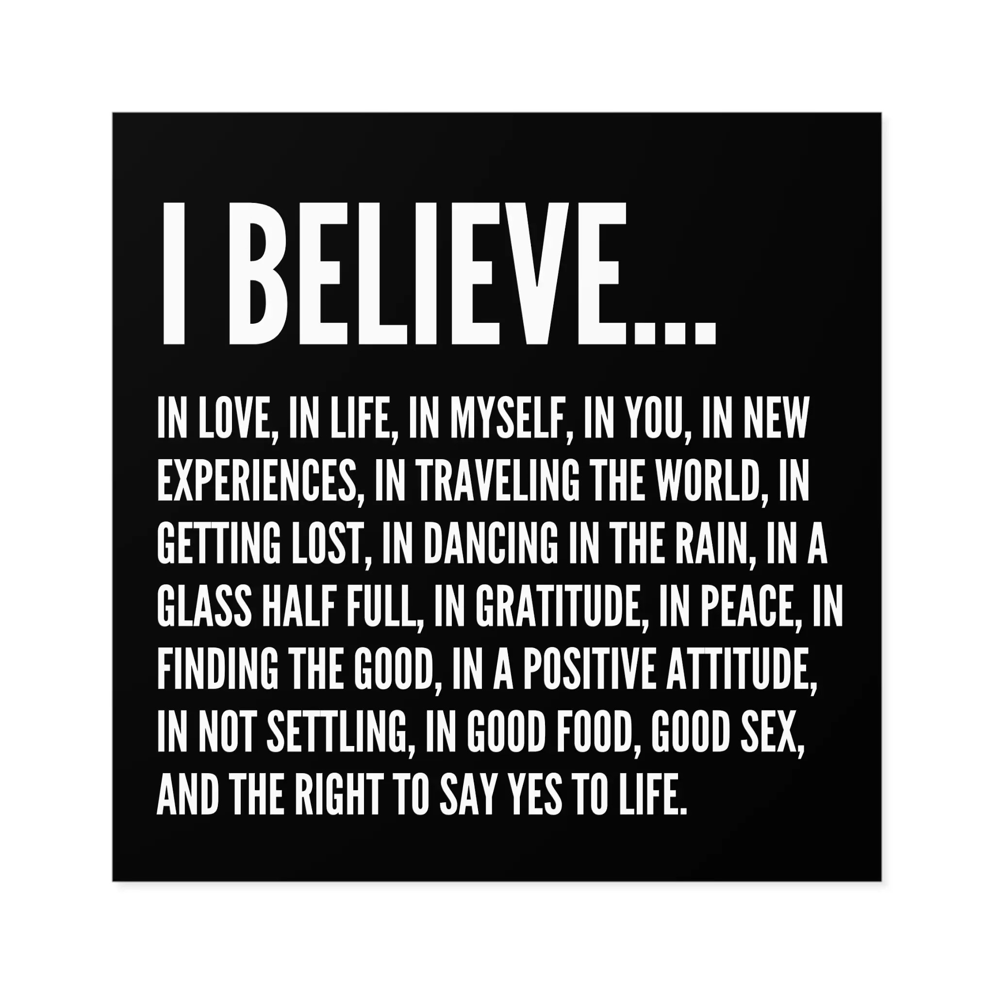 I Believe In The Right To Say Yes To Life Travel Luggage Sticker