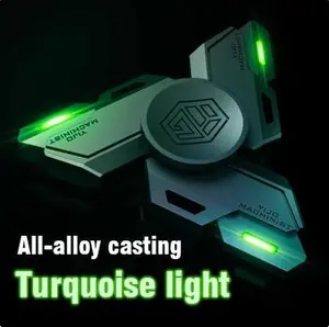 Black Friday Deal! YUJO MACHINIST Metal Luminous Fidget Spinner - Magnetic Handheld Steel Gyro, Long-Lasting EDC Stress Relief Toy for Adults & Kids, Perfect Gift