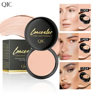 QIC Premium Color Correcting Concealer, Multiple Shades, Waterproof Sweat-Resistant Long-Lasting Cosmetic, Powerful Coverage for Dark Spots & Under Eye Bags, Smooth Blendable Texture, Minimizes Pores, Suitable for Any All Skin Types