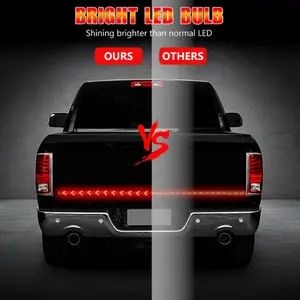 60 Inch  LED Tailgate Light Bar Strip, Waterproof Flexible Rear Signal Light with Brake Reverse Turn Signal for Pickup Truck Trailer RV SUV Work Towing and Offroad Driving