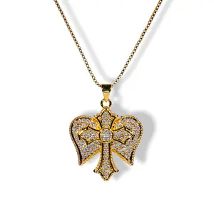 Angel Wings Cross Necklace