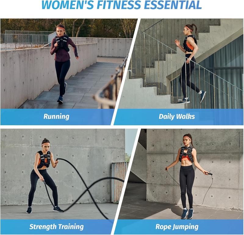 【Jumpstart Sale】ZELUS Weighted Vests,6/8/12/16/20/25/30lbs weight vest with Detachable Phone Pouch&Reflective Stripes&Adjustable Straps| Exercise Equipment & Workout Enhancer for Motivational Walking,Weight Training, Running, Rucking||Fashion Fest