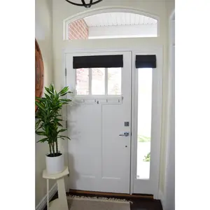 Dark Gray Small Front Door or Sidelight Curtains 1 panel