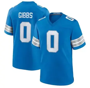 Detroit Gibbs 0 Blue_Black_White Football Player Game Jerseys, Sports Stitched T-shirts Top for Men Women Youth Boys Girls - TikTok Shop _ Holiday Sales TikTok Shop
