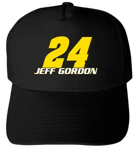 Jeff Gordon #24 NASCAR Offic. LIC. Unisex Trucker Hat with Full Color Heat Transfer Logo