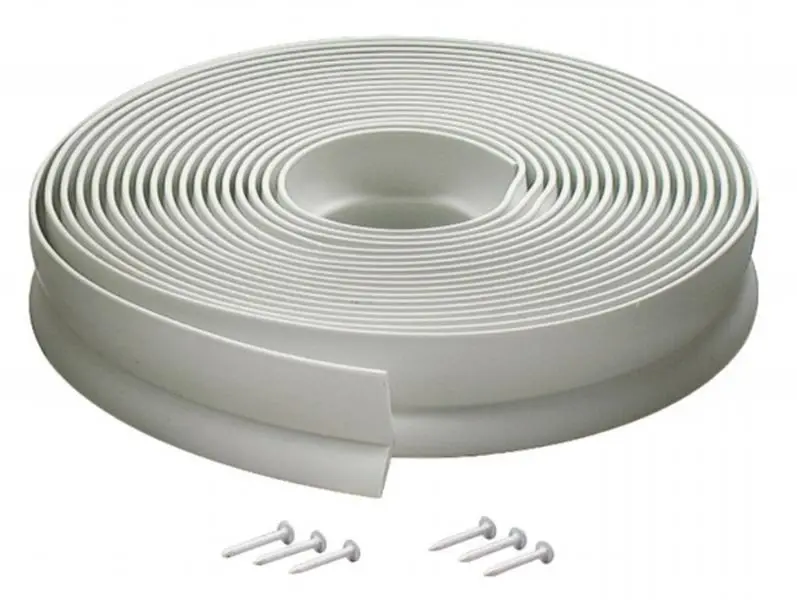 212 MAIN 30 ft. White Extruded Vinyl Garage Door Seal - Extruded Vinyl Seal for Top and Sides of Sailing Vessels' Garage Doors, Seal Doors