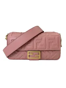 Pre-owned FENDI NAPA LEATHER Shoulder Bags BAGUETTE SHOULDER HANDBAG