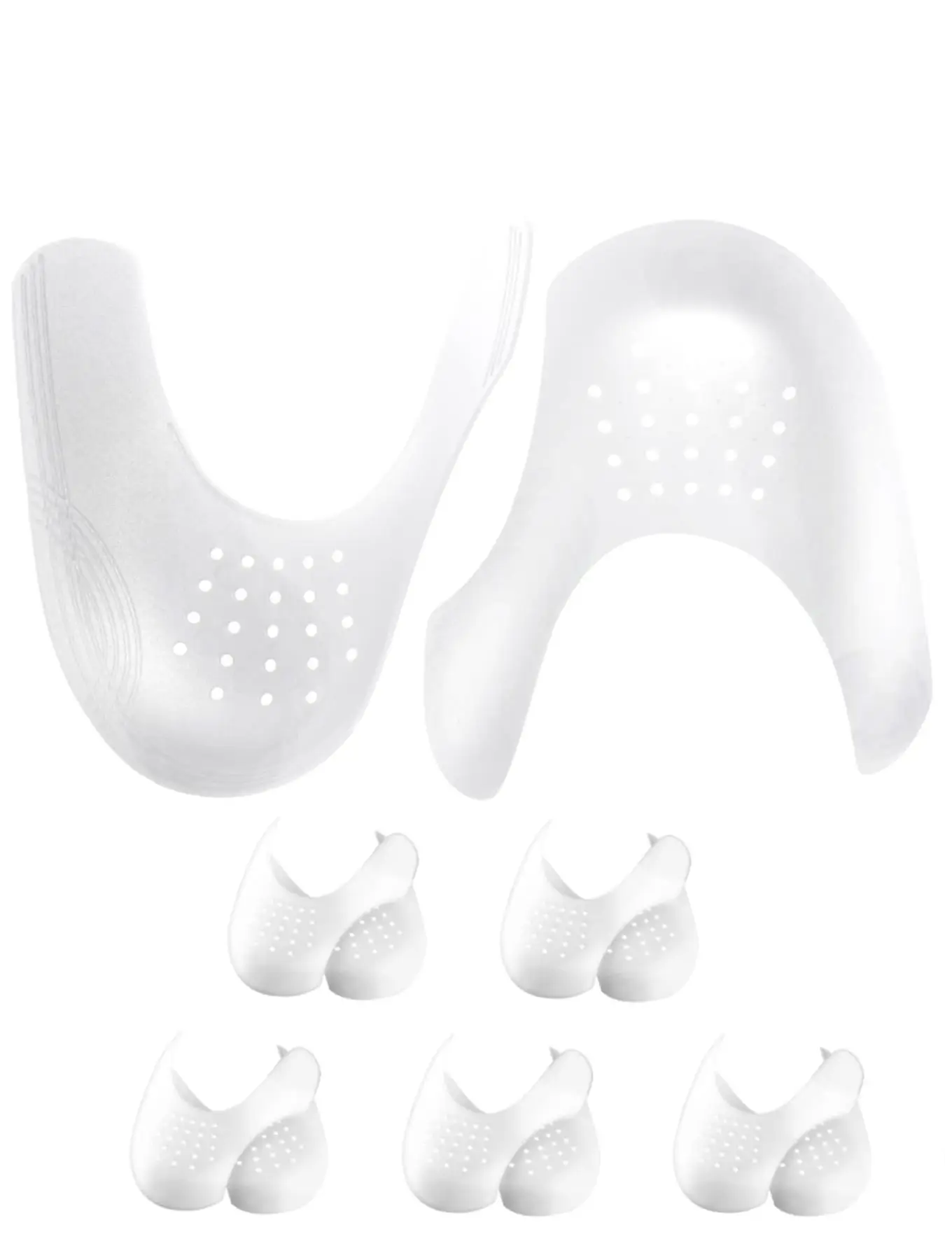 6 Pairs Simple Solid Color Shoe Crease Protector, Anti-shoe Crease Guard, Shoe Care Tool for Men & Women, Adjustable Anti-wrinkle Strong Support Shoe