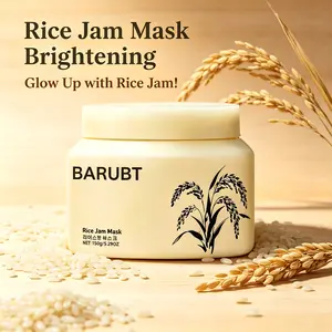 Rice Jam Mask 250ml, Facial & Body Skin Care Cream, Gentle Exfoliating, Brightening & Hydrating Moisturizer, Suitable for All Skin Types
