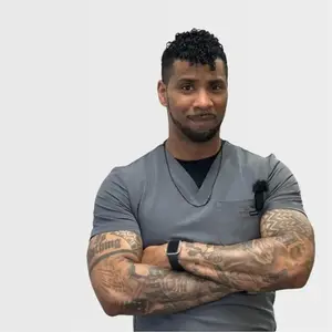 Grey Scrub Top Alpha Scrubs Menswear Stylish