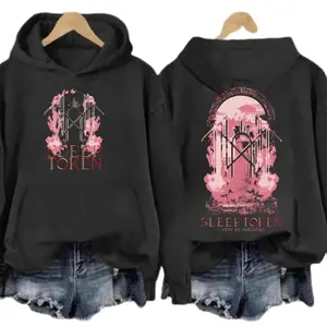 COLLECTION Retro Limited Sleep Token 2 Side Hoodie, Even In Arcadia Unisex Rock Band Hoodie, Summer Outfits For Men & Women, Rock Music Fan Hoodie Casual Clothes J..