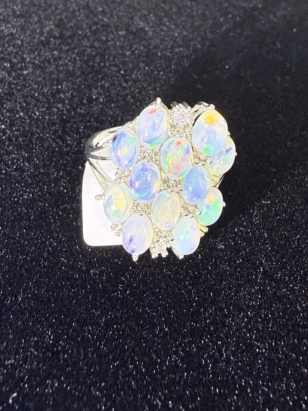 Sylvia(7798)gc.925 Gorgeous opal, the birthstone of October, God's palette.