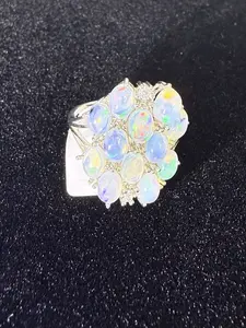 Sylvia(7798)gc.925 Gorgeous opal, the birthstone of October, God's palette.