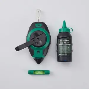 30M Retractable Chalk Line Reel Durable Impact Resistant Woodworking Construction Marking Tool