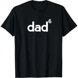 Dad Gifts for Dad | Dad of 6 Six | Gift Fathers Day Math T-Shirt
