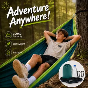 Large Double Camping Hammock Portable Outdoor Hammock For Camping Hiking Backyard Travel 300 X 200 CM