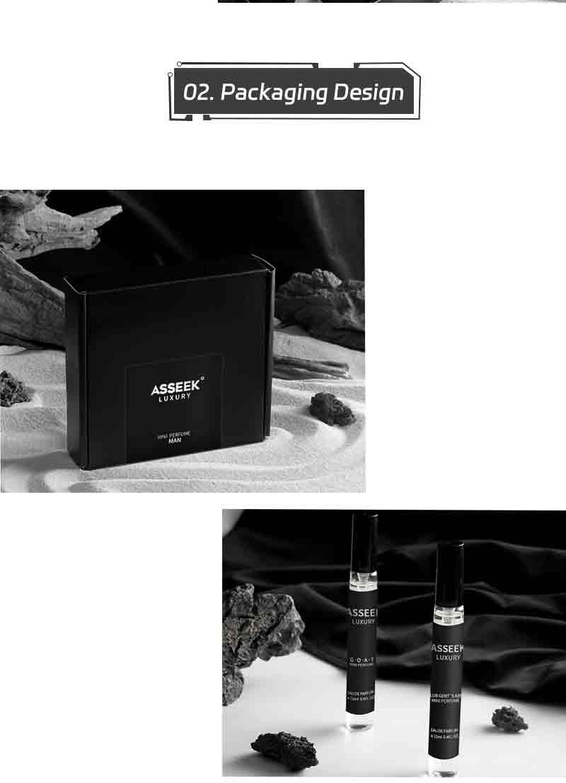 ASSEEK Men's Mini Fragrnce perfume Gift Box ,Elegant Scent,Men's Long-Lasting Colognes,Chirstmas gift-12ML*4