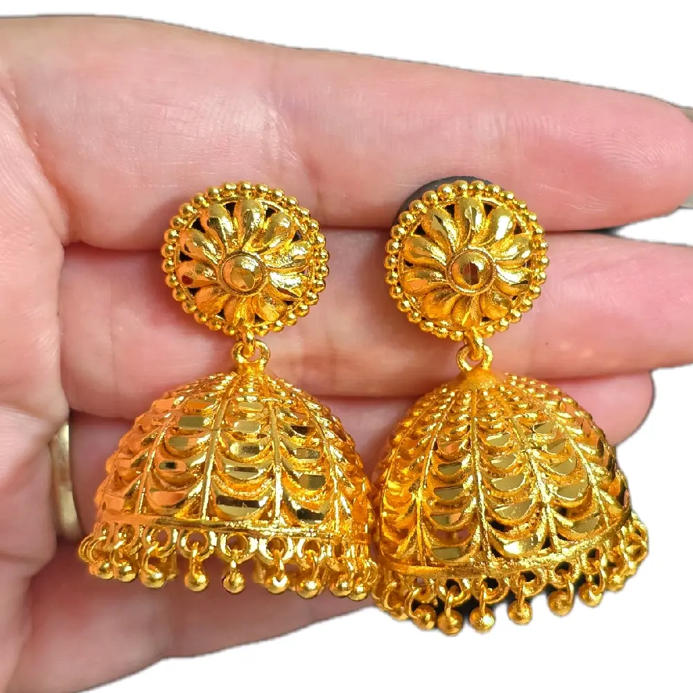 Traditional Nepali Indian Desi Pinjada Jhumki Earrings