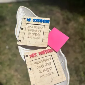 Personalized post it holder, teacher gift, teacher appreciation gift, sticky note holder