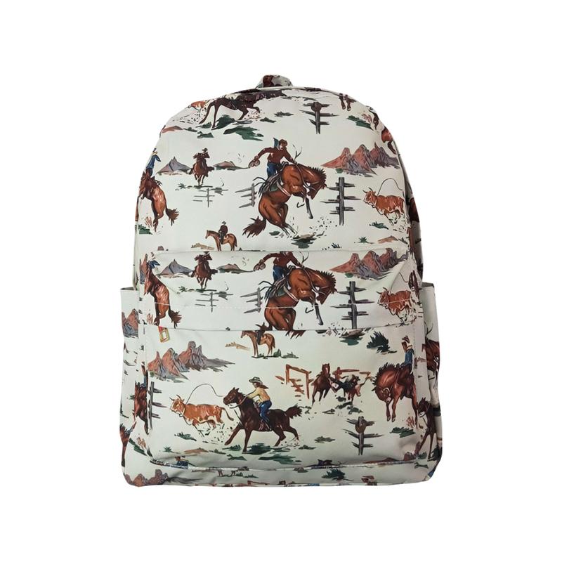 BA0059-Unisex Western Cowboy Kids Boys and Girls Backpack 13.2x5x17 Inches Classic Design