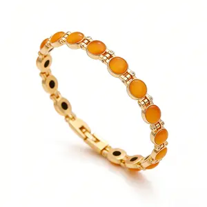 September Multicolor Gemstone Chain Bracelet, Fashionable & Simple, Perfect for Any Occasion, Great for Gifts or Daily Wear!"