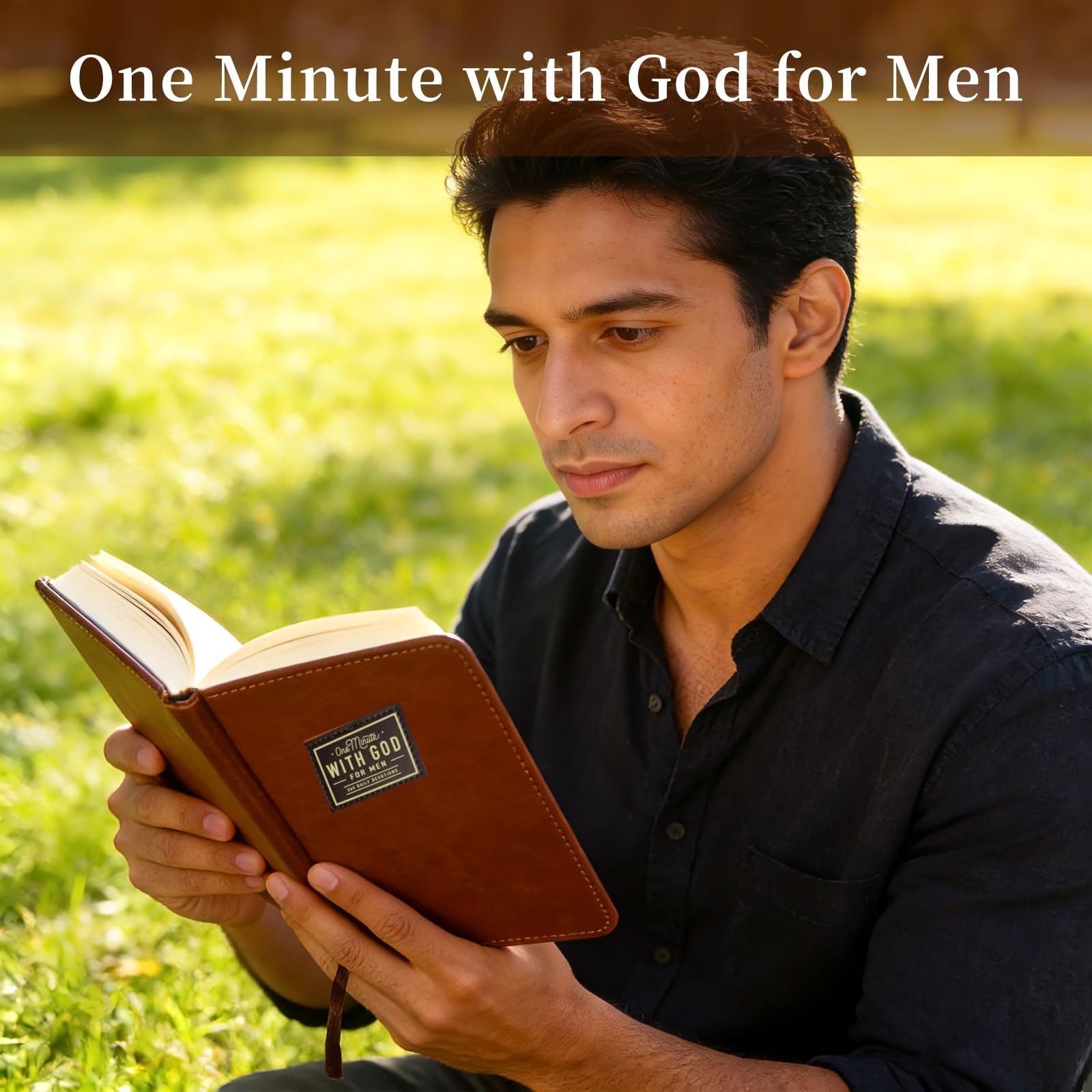 One Minute with God for Men 365 Days Devotional Journal | Portable Daily Faith Reflections Book, Inspirational Self Improvement Notebook, Perfect Religious Gift for Holidays, Birthdays, Christmas and New Year