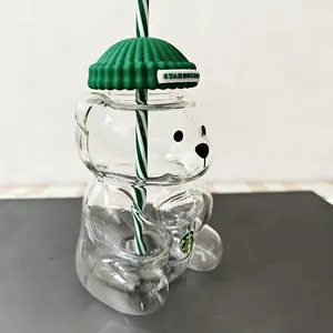 In stock Starbucks 2026 Glass Bearista Cup Limited Edition Bear gift new,1/2Pcs,591ml,Coffee Cup juice Cup milk Cup collection