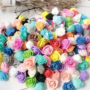 100pcs Artificial Foam Rose Flower Heads 3.5Cm/1.378In -for DIY crafts and decoration, perfect for weddings, Halloween, and birthdays
