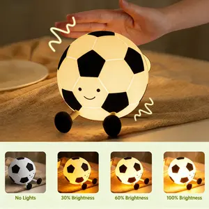 Football Night Light – Warm-toned ambient lighting night lights for  baby night lights for nursery kids Cute Squishy Silicone Lamp with 3-Level Dimmable Light for Bedroom & Kids Birthday Gift tiktokshopspringglowup