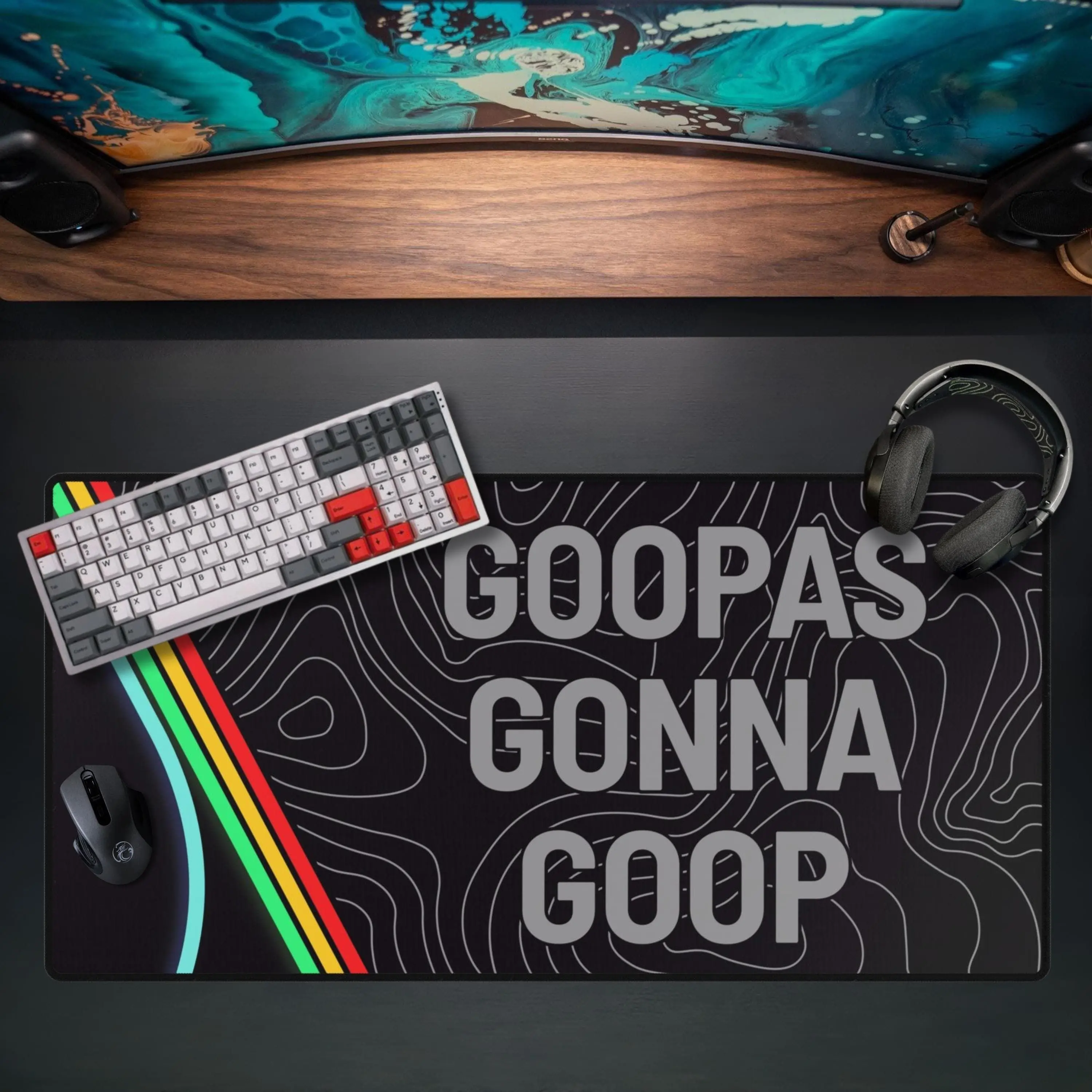 [ SALE UP 45% ] ARC Raiders Goop Inspired Desk Mat Burnt Peanut Large Gaming Mousepad